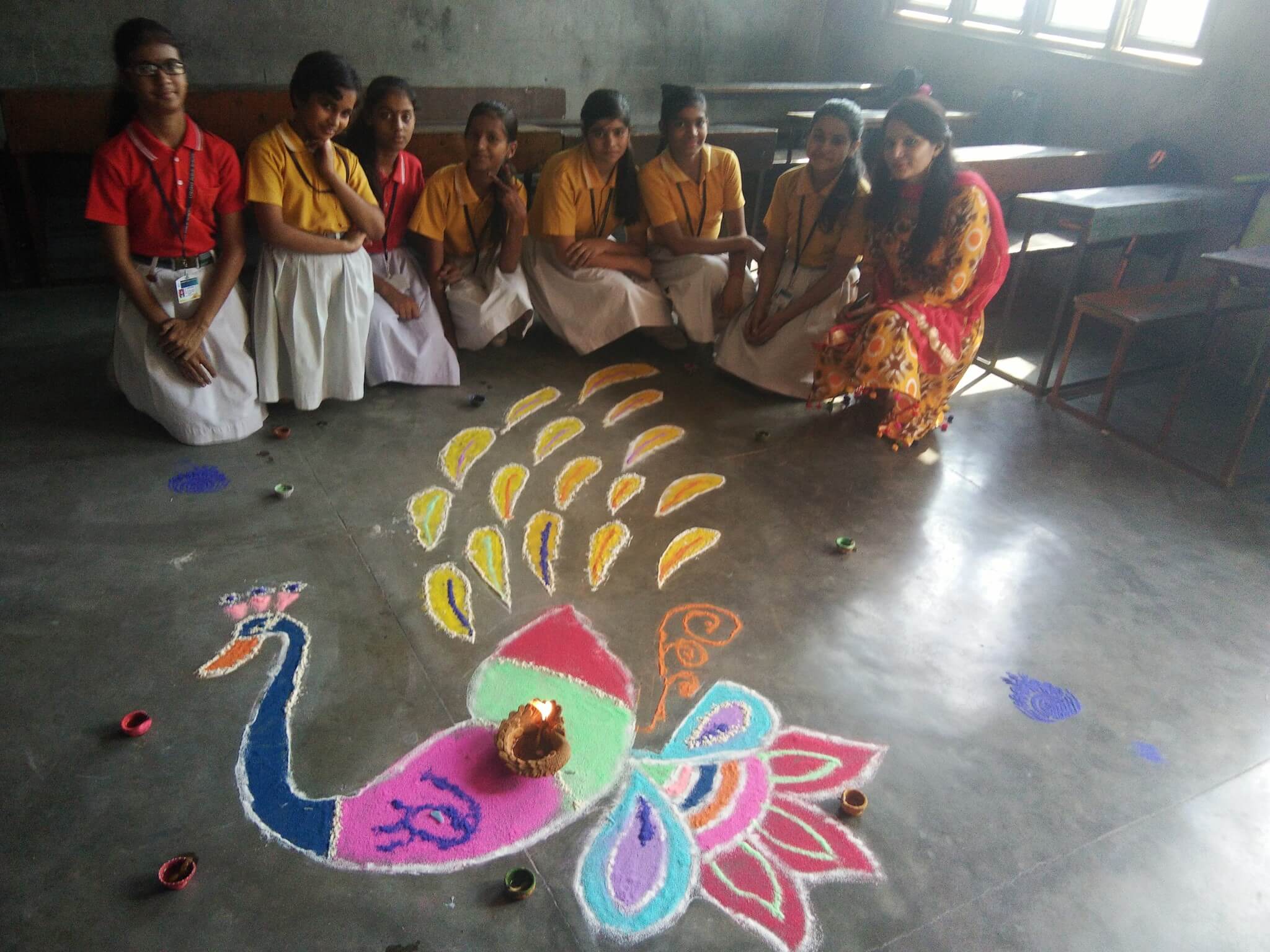 Beautifully Coloured Rangolis