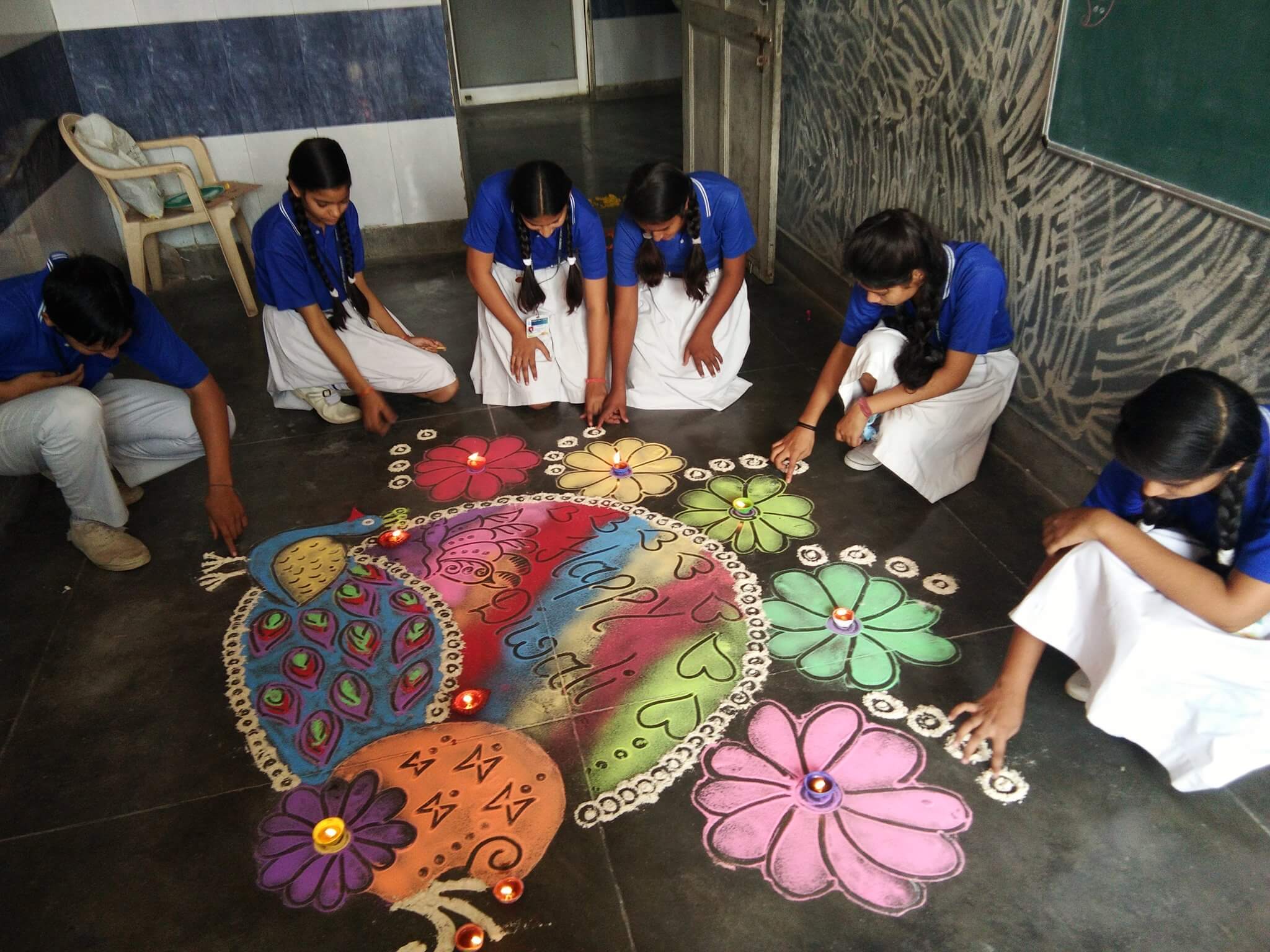 Beautifully Coloured Rangolis