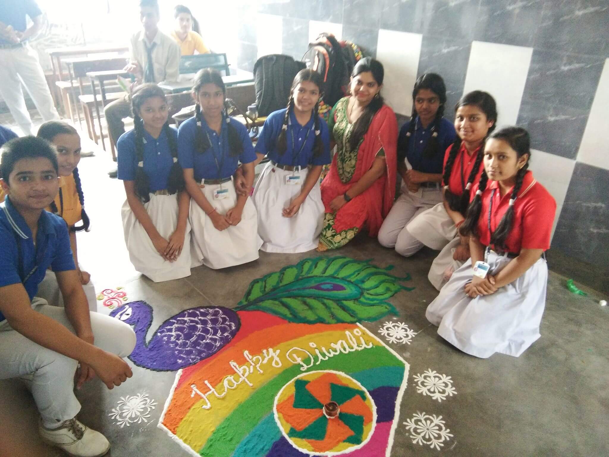 Beautifully Coloured Rangolis