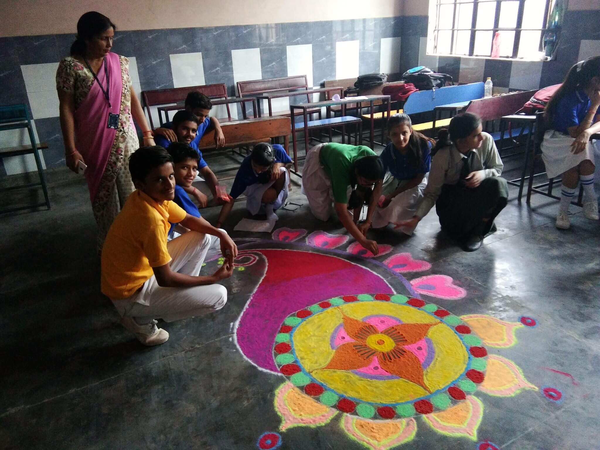 Beautifully Coloured Rangolis