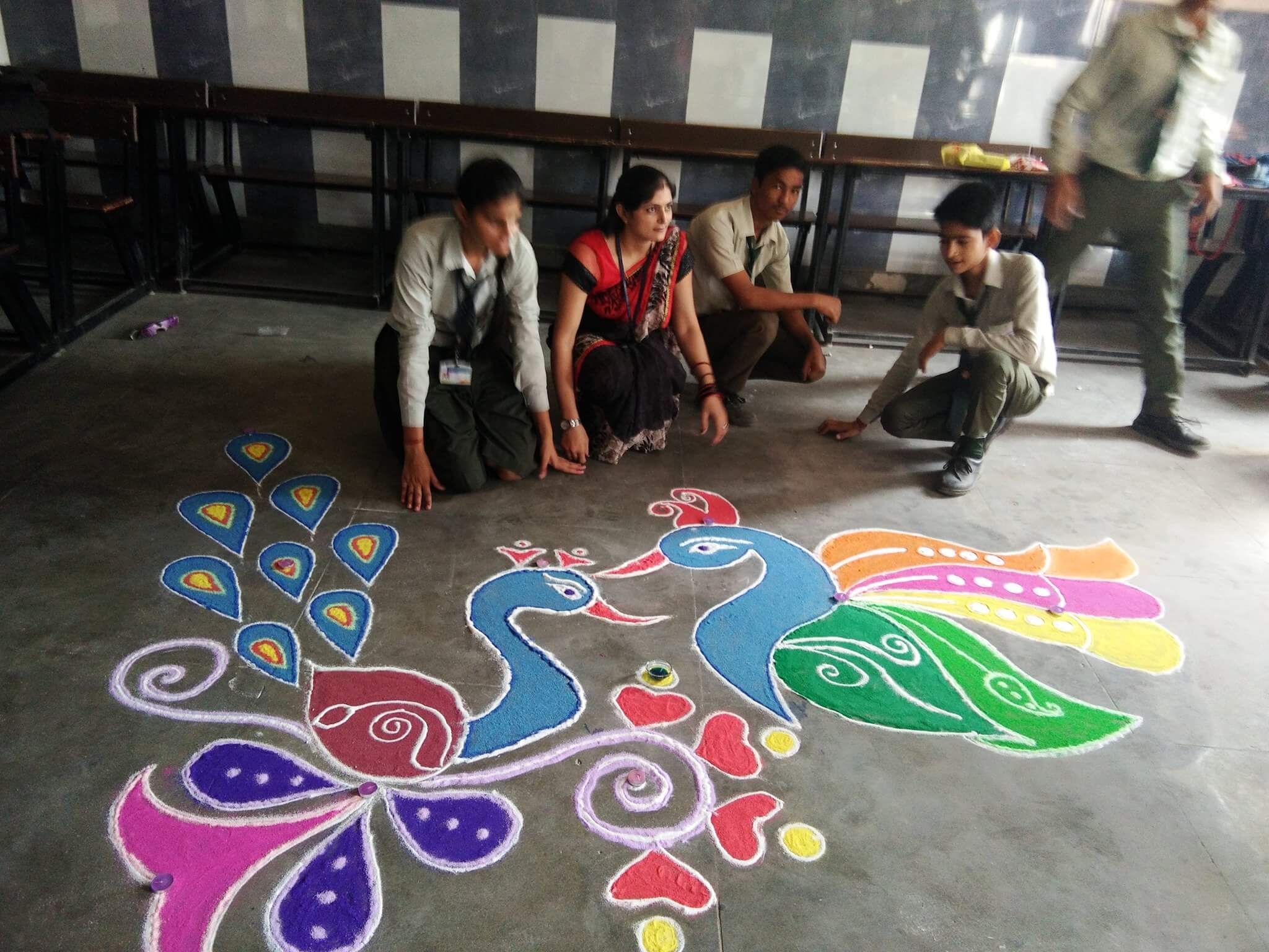 Beautifully Coloured Rangolis
