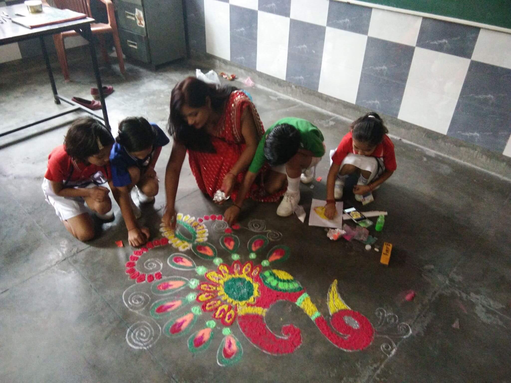 Beautifully Coloured Rangolis